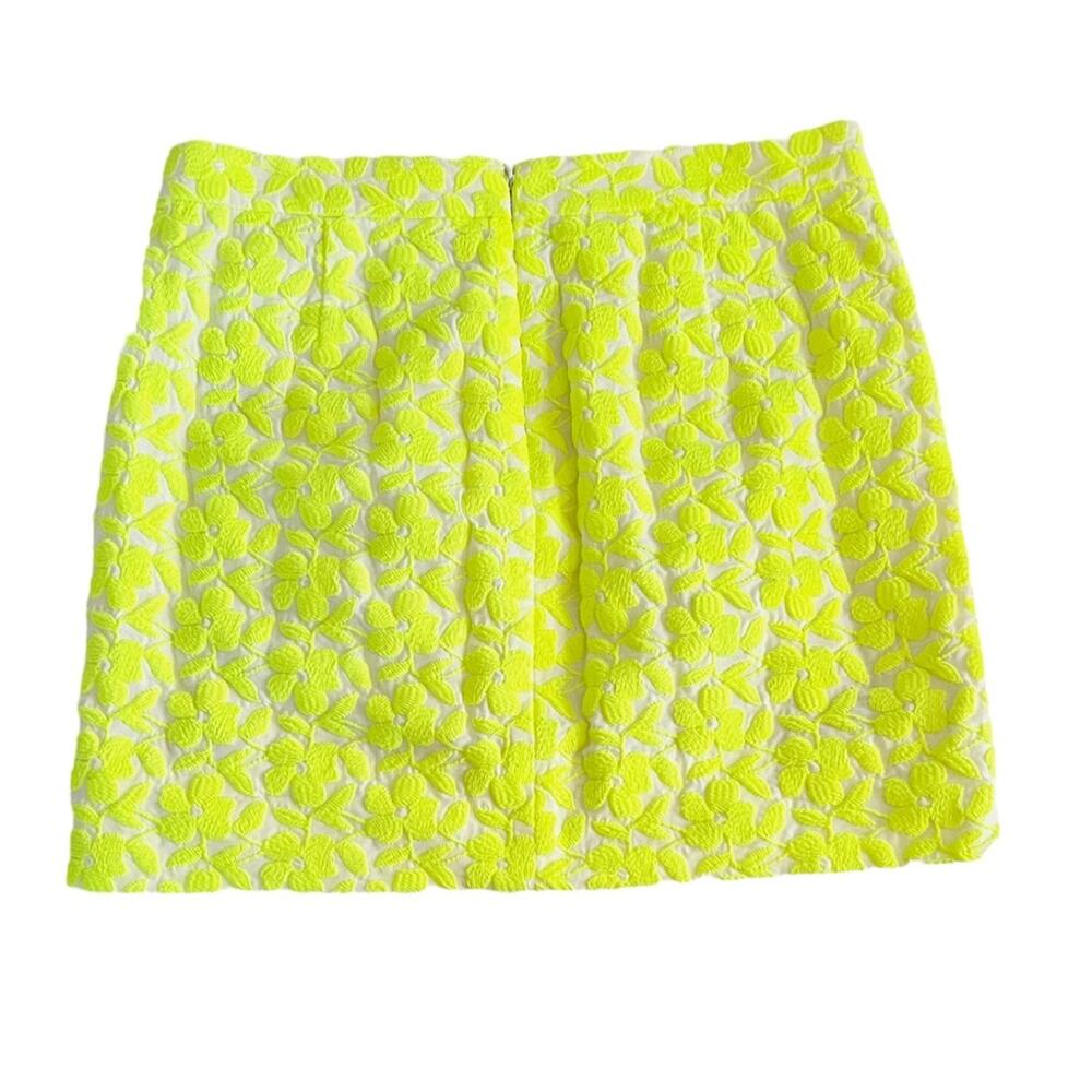 J. Crew Neon Embroidered Mini Skirt Size 2 - Picture 9 of 11